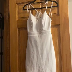 White Dress Lace Back